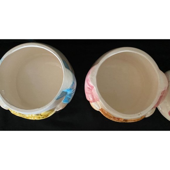 Vintage Porcelain Grandma Grandpa Baker Containers Jars with Lids - Picture 5 of 10